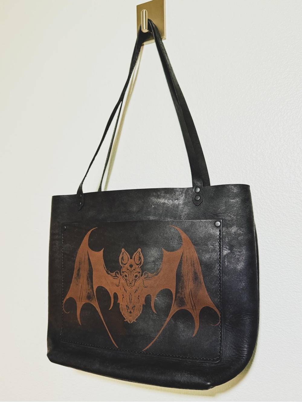 Broke In Hearted Leather Bat Purse